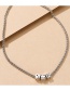 Fashion Silver Color Alloy Snake Bone Chain Dice Necklace