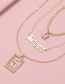 Fashion Gold Coloren Alloy Butterfly Letter Dragon Multilayer Necklace