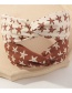 Fashion Beige Starfish Printed Fabric Wide Side Cross Headband