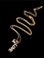 Fashion Golden Micro Diamond Letter Love Necklace