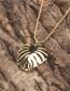 Fashion Golden Gold-plated Copper Leaf Necklace
