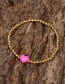 Fashion Rose Red Gold-plated Copper Beaded Beaded Heart-shaped Bracelet