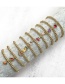 Fashion Apple Copper Inlaid Zirconium Fruit Gold Bead Chain Bracelet