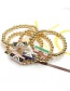 Fashion Green Gold-plated Copper Drip Letter Bracelet