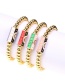 Fashion Pink Gold-plated Copper Drip Letter Bracelet