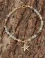 Fashion Amazon Stone Micro Diamond Beaded Starfish Bracelet