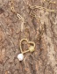 Fashion Heart-shaped Gold-plated Copper Love Geometric Stitching Necklace