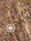 Fashion Golden Micro-inlaid Colored Diamond Eyes Medallion Necklace
