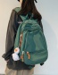 Fashion Blue Multi-pocket Multi-layer Backpack With Pendant
