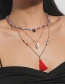 Fashion Color Multi-layer Rice Bead Woven Necklace