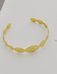 Fashion Golden Oval Obscure Sunflower Open Bracelet