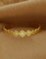 Fashion Golden 14k Stainless Steel Round Sun Symbol Open Bracelet