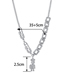 Fashion Steel Color Diamond Bear Bear Clip Butterfly Necklace