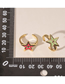Fashion Black 18k Gold Oil Drop Five-pointed Star Eye Ring