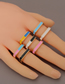 Fashion Yellow+blue Copper Drip Oil Ring Ring