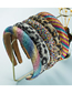 Fashion Wide Mixed Color Gypsophila Rhinestone Broad-sided Leopard Print Headband