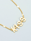 Fashion Golden Titanium Steel 18k Gold Letter Bracelet