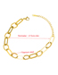 Fashion Golden Titanium Steel 18k Gold Plated Color Preserving Chain Bracelet