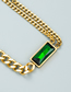 Fashion Golden Metal Inlaid Square Zirconium Bracelet