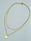 Fashion Golden Titanium Steel Eye Disc Necklace