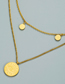 Fashion Golden Titanium Steel Eye Disc Necklace
