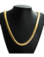 Fashion Golden 18k Gold Plated Snake Bone Chain Necklace