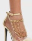 Fashion Golden Geometric Multilayer Tassel Anklet