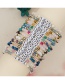 Fashion 20# Rhombus Crystal Letter Beaded Bracelet