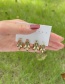 Fashion Golden 4-piece Set Of Copper Inlaid Zircon Geometric Earrings