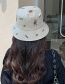 Fashion Purple Embroidered Bear Fisherman Hat