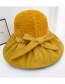 Fashion Yellow Hollow Fisherman Hat With Big Eaves Bowknot