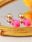Fashion Fluorescent Orange Alloy Oil Drop Shell Earrings