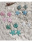 Fashion Pink Alloy Drop Oil Shell Starfish Earrings