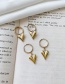 Fashion Golden Copper Love Ear Ring