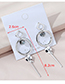 Fashion Silver Real Gold Plated Austrian Crystal Round Long Earrings