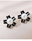 Fashion Flowers Diamond Pearl Flower Earrings