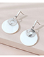 Fashion Platinum Real Gold Plated Acrylic Round Earrings