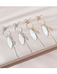 Fashion Platinum Real Gold-plated Letter Geometric Diamond Earrings