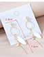 Fashion 14k Gold Real Gold-plated Letter Geometric Diamond Earrings