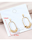 Fashion Platinum Real Gold Plated Hollow Geometric Earrings