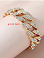Fashion Kc Gold Diamond Thick Chain Bracelet