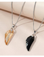Fashion Black Crystal Crescent Necklace