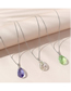 Fashion Silver Crystal Water Drop Necklace