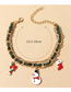 Fashion Gold Christmas Snowman Sock Chain Bracelet