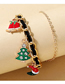 Fashion Gold Christmas Tree Bell Chain Bracelet