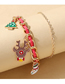 Fashion Gold Christmas Deer Head Snowman Christmas Tree Bracelet