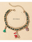 Fashion Gold Santa Claus Christmas Tree Chain Bracelet