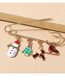 Fashion Gold Christmas Reindeer Christmas Tree Brooch