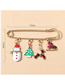 Fashion Gold Christmas Reindeer Christmas Tree Brooch