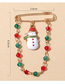 Fashion Gold Christmas Snowman Tassel Brooch